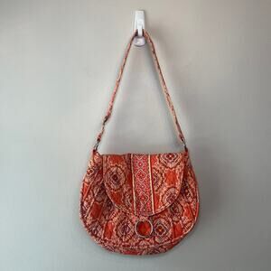 Vera Bradley Women's Paprika Print Saddle Up Crossbody Bag Purse